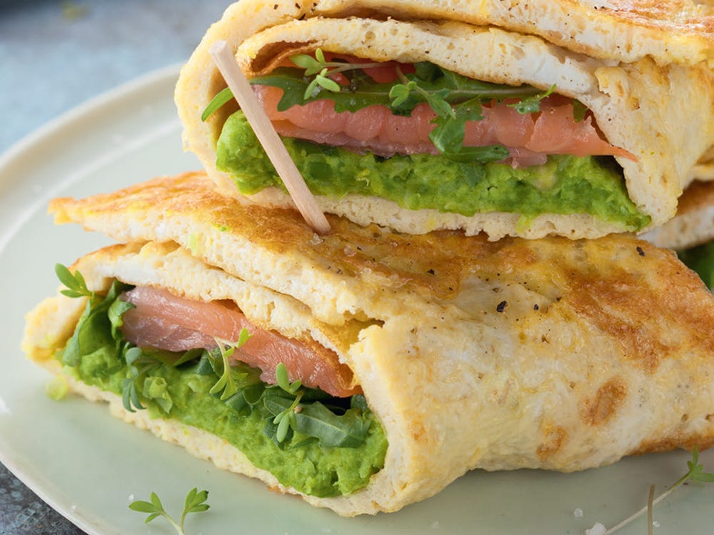 Omelette Wraps with Smoked Salmon