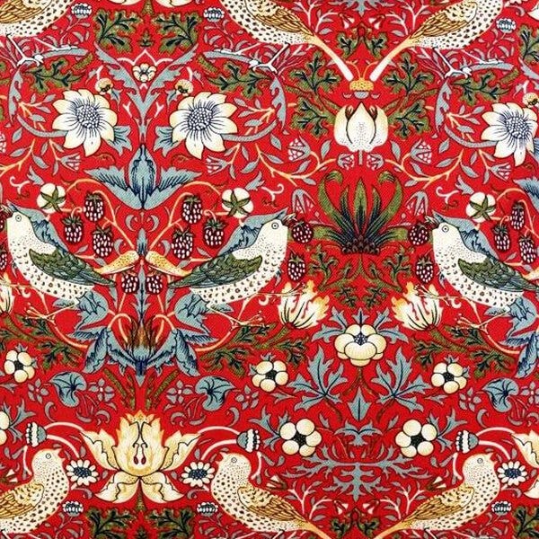 William Morris - Larkspur - Red 1/2m x 140cm