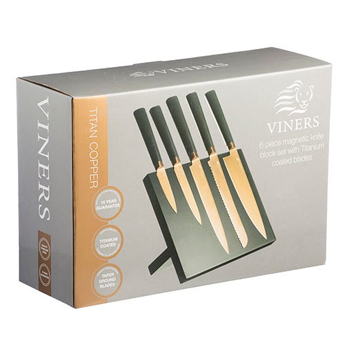 Viners copper knife fashion set