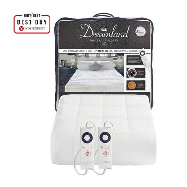 Dreamland Boutique Heated Mattress Protector Double Dual 16440 Harts of Stur