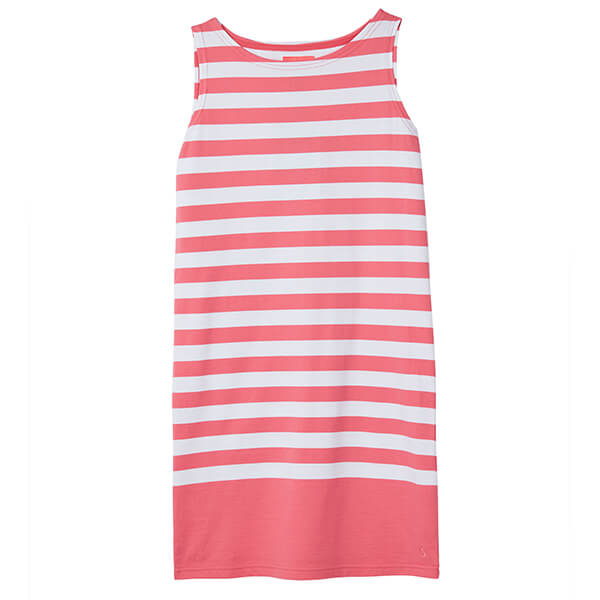 Joules pink stripe dress best sale