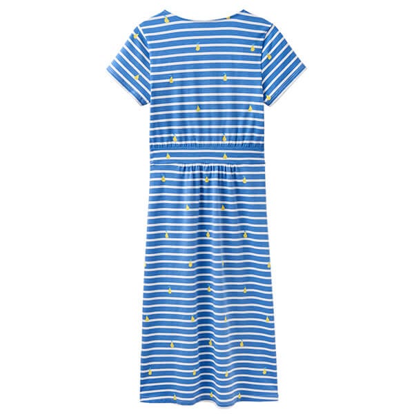 Joules Jude Blue Pear Stripe Jersey Wrap Dress Harts of Stur