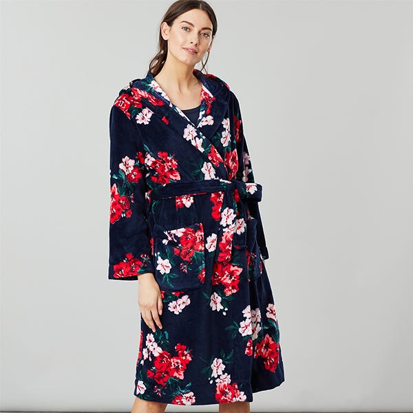 Joules rita fluffy dressing gown hotsell