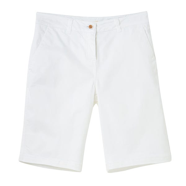 Joules Bright White Cruise Longer Length Chino Shorts Harts of Stur