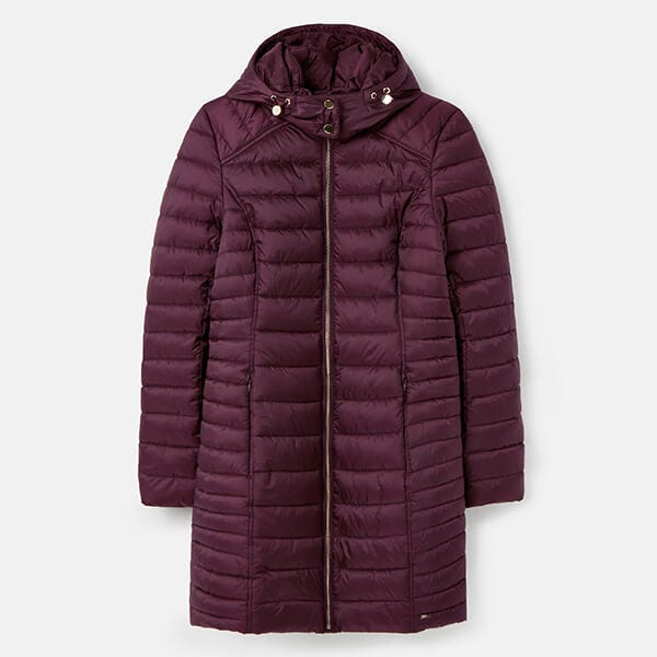 Joules Plum Canterbury Long Luxe Padded Jacket Harts of Stur