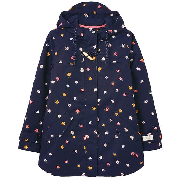 Joules Navy Ditsy Coast Printed Waterproof Coat Size 12 Harts of Stur