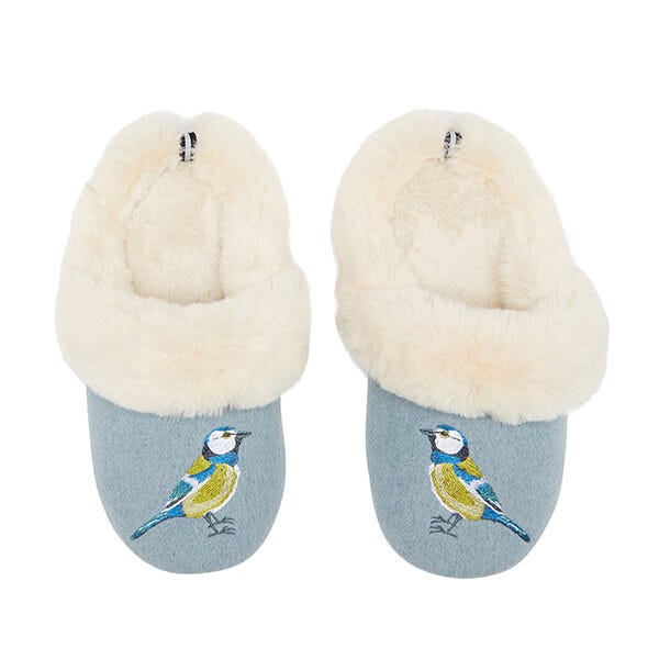 Joules Teal Bird Slippet Luxe Slip On Character Slippers Harts of Stur