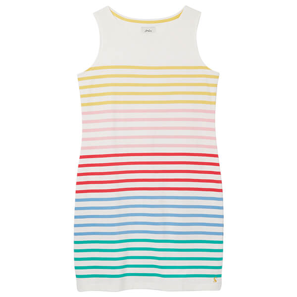 Joules pink stripe dress best sale