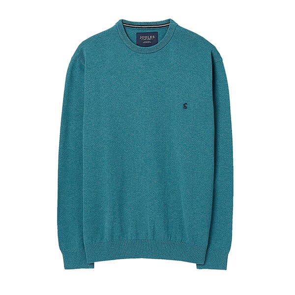 Joules Teal Marl Jarvis Crew Neck Jumper Harts of Stur