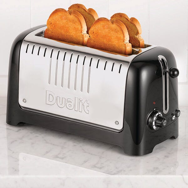 Dualit Lite 2 Long Slot Toaster Metallic Black Harts of Stur