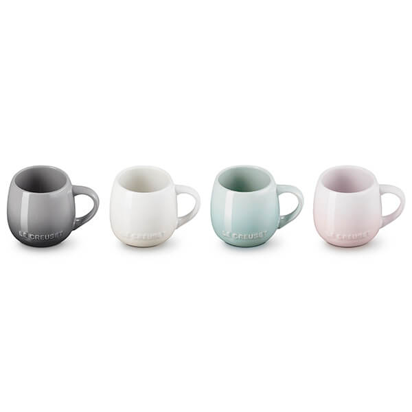 Le Creuset Stoneware Coupe Collection Set of 4 320ml Sphere Mugs 69375327979008 Harts of Stur