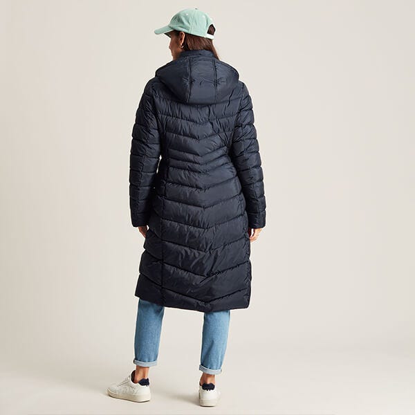 Joules Navy Pembury Long Padded Coat Harts of Stur