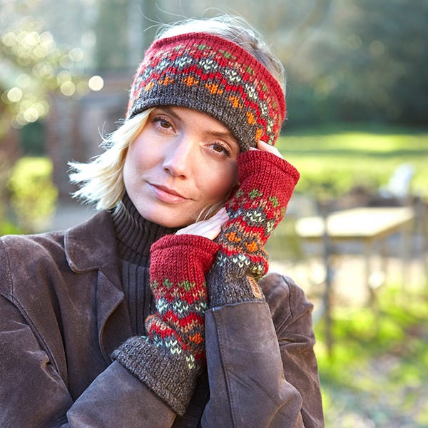 Headband outlet and wrist warmers