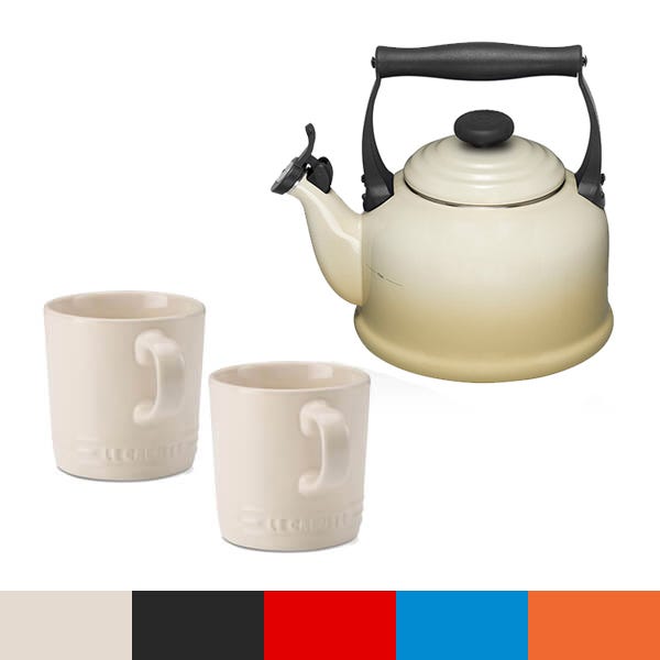 le creuset kettle almond