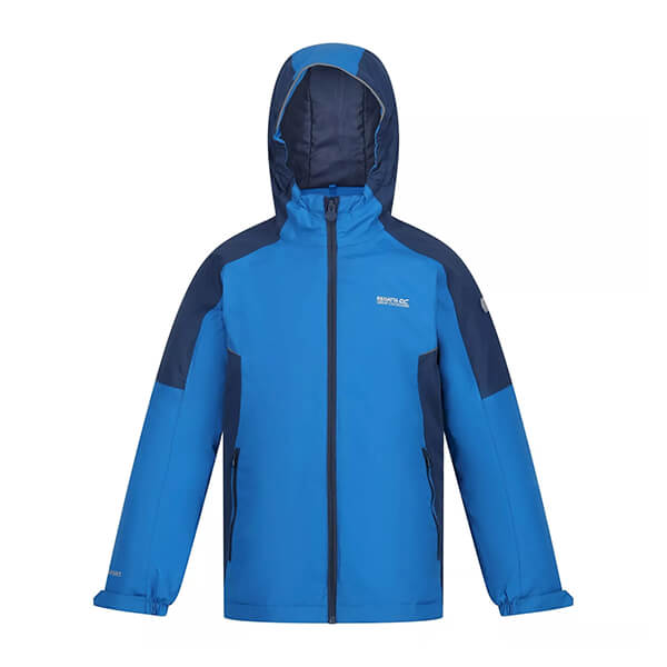 Regatta Kids Hurdle IV Waterproof Jacket Skydiver Admiral Blue Harts of Stur