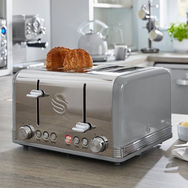 Swan retro kettle orders and toaster grey