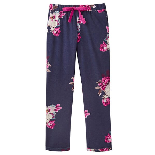 Snooze Long Woven Pj Bottom With Lace Detail French Navy Bloom Print Harts of Stur