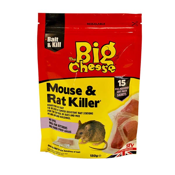 The Big Cheese Mouse & Rat Killer Pack Of 15 Pasta Sachets STV223 | Harts  of Stur