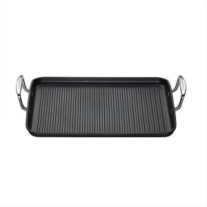 Le Creuset #24 Ribbed 9.5 Square Grill Griddle Skinny Two-Handled