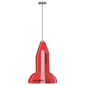 Aerolatte Hand Held Battery Powered Milk Frother with Stand Red