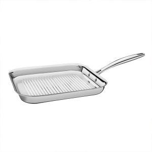 Tramontina 62155/260 Grano Frying Pan, 18/10 Steel, 2.2 Liters, Silver