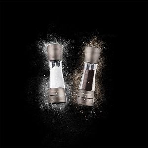 Cole & Mason Derwent Salt & Pepper Mill Gift Set, Chestnut Rose Gold, Clear