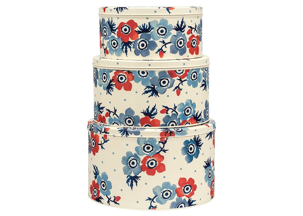 Emma Bridgewater Anemone Set of 3 Round Cake Tins