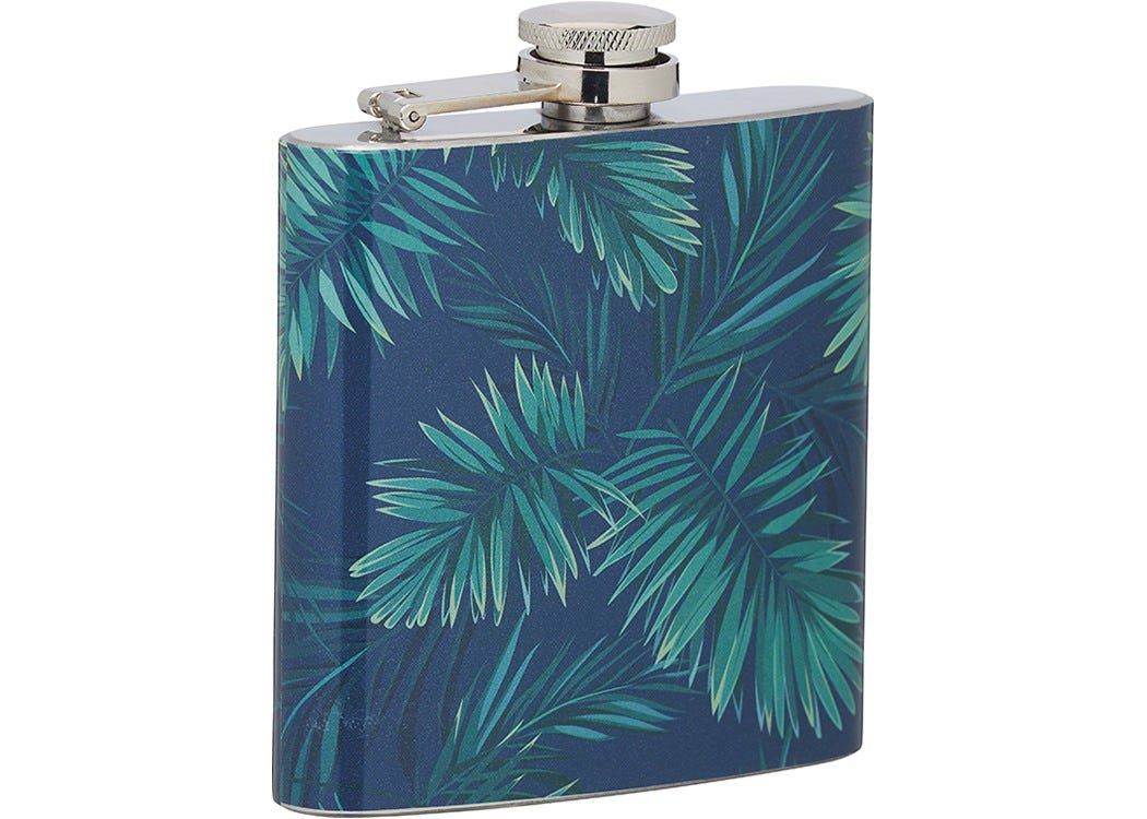 Palm Print Hip Flask