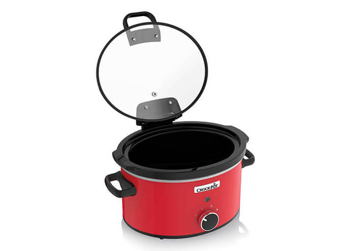 Crock Pot Hinged Lid 3.5 Litre Red Slow Cooker