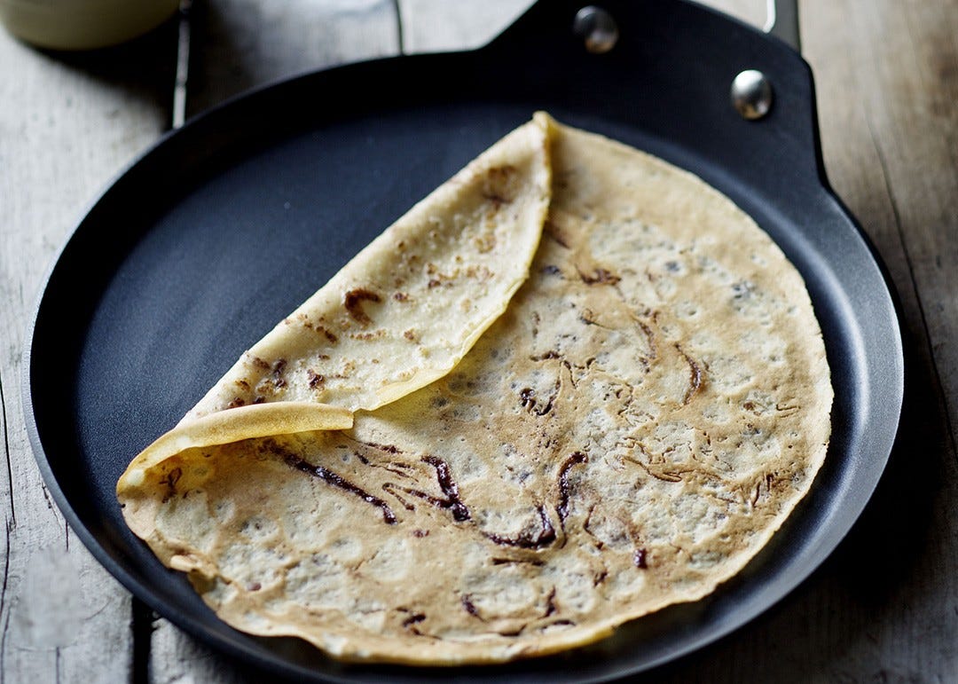 Le Creuset Chocolate Swirl Pancakes