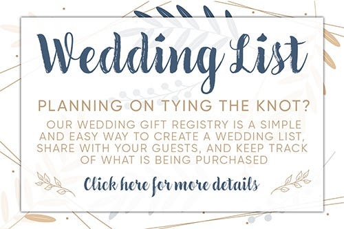 Wedding List